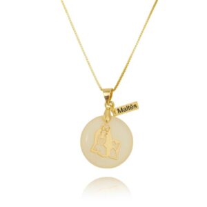 Maltês Mother-of-Pearl Necklace - Gold-Plated